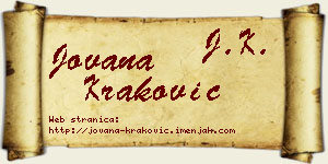 Jovana Kraković vizit kartica